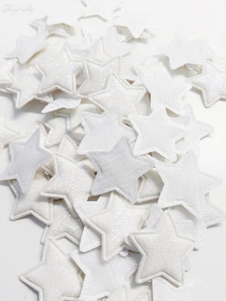 Mini Glitzer Stoffsterne